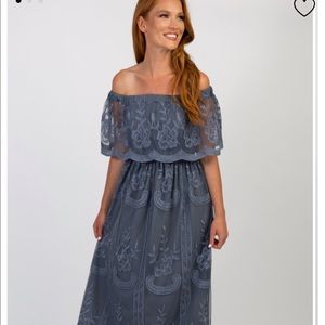 PinkBlush Maxi off the shoulder lace